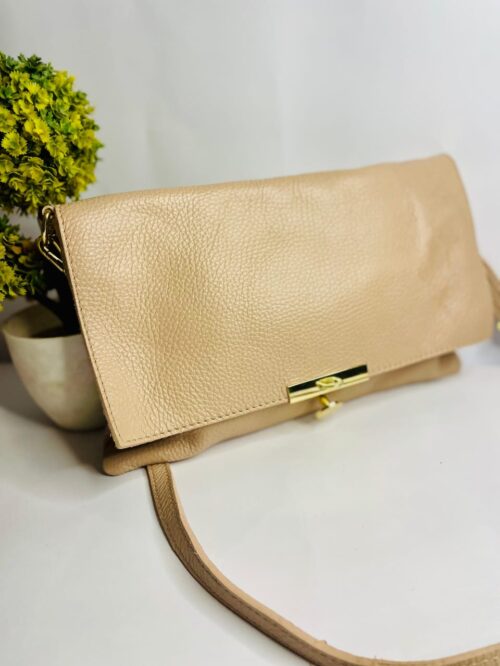 Celine Beige Leather Blade Shoulder Bag